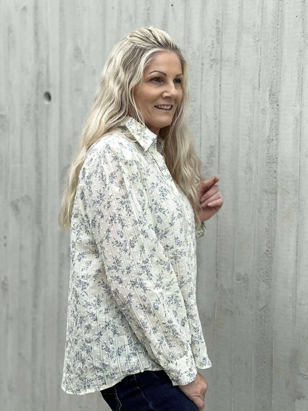 Larina Bluse Blå