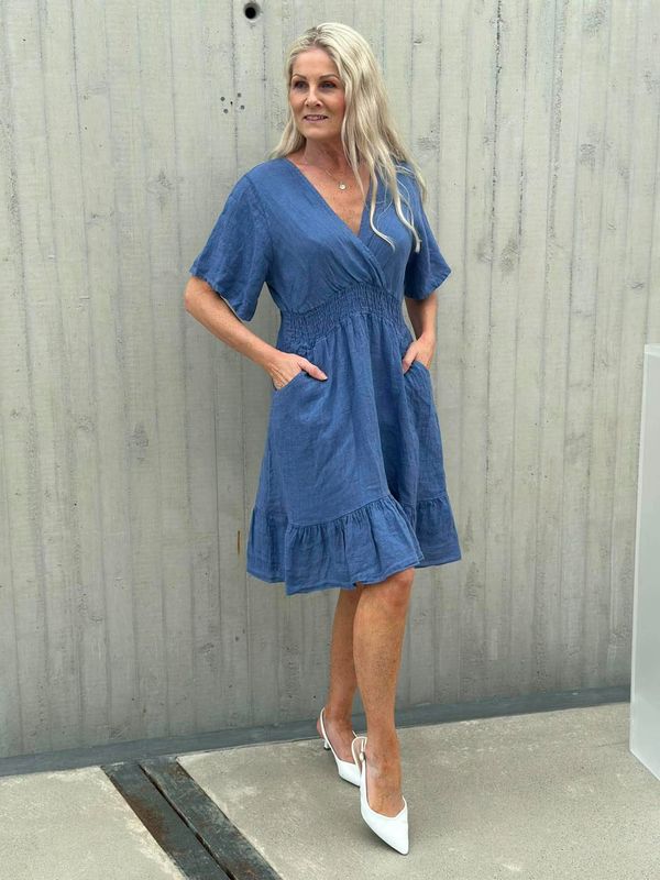 Daisy Linkjole Kort Blå