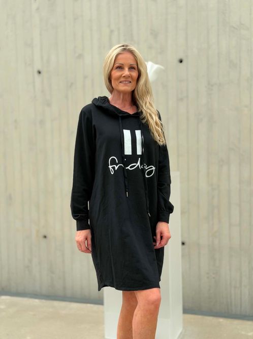 Hovedbilde Friday Hoodkjole Sort