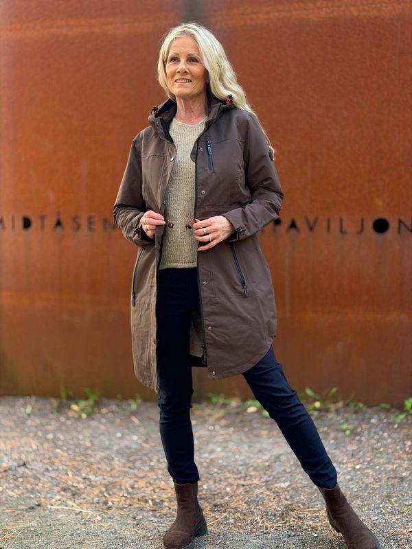 Alba Regnjakke Brown