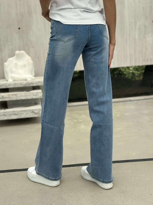 Pepper Jeans Wide Leg High Waist Mellom Lys Vask