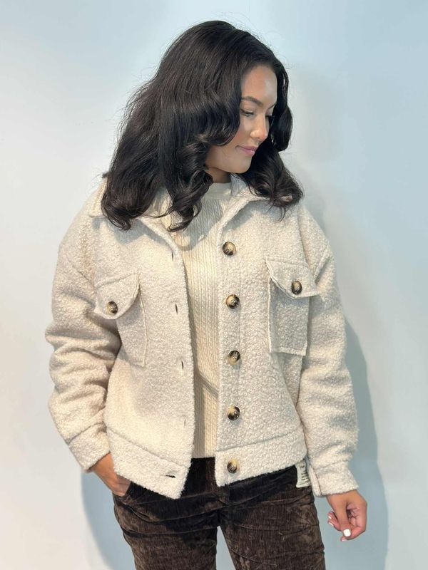 Lila Skjortejakke Beige