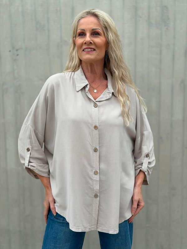 Vera Viskose Bluse Beige