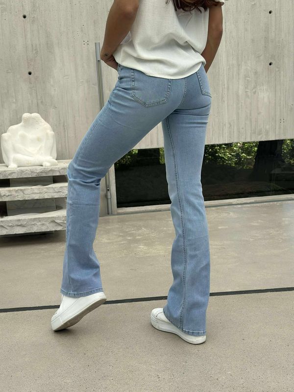 Pepper Jeans Flare High Waist Lys Vask