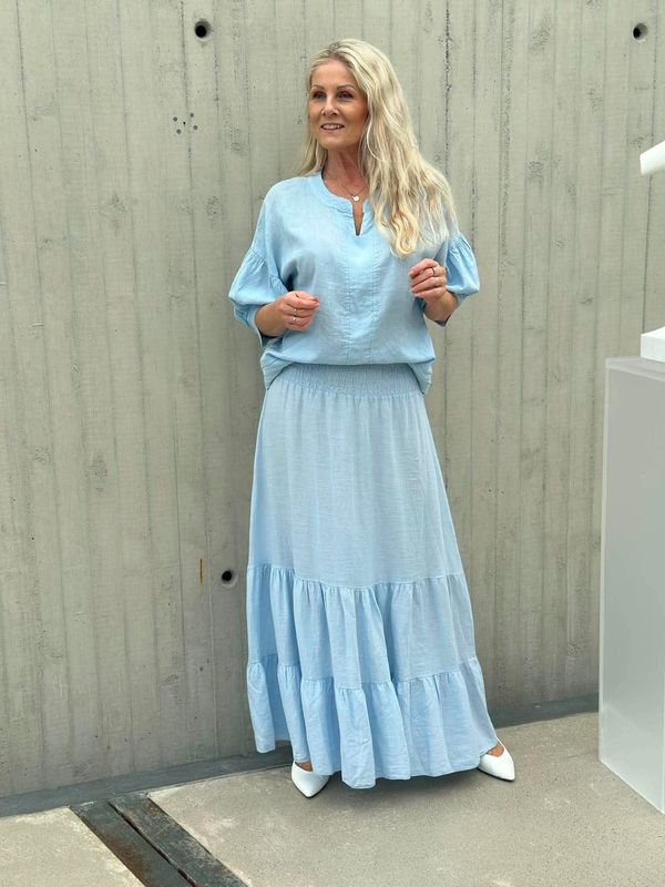 Una Bluse Lys Blå