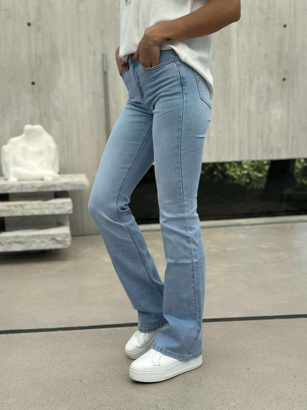 Pepper Jeans Flare High Waist Lys Vask