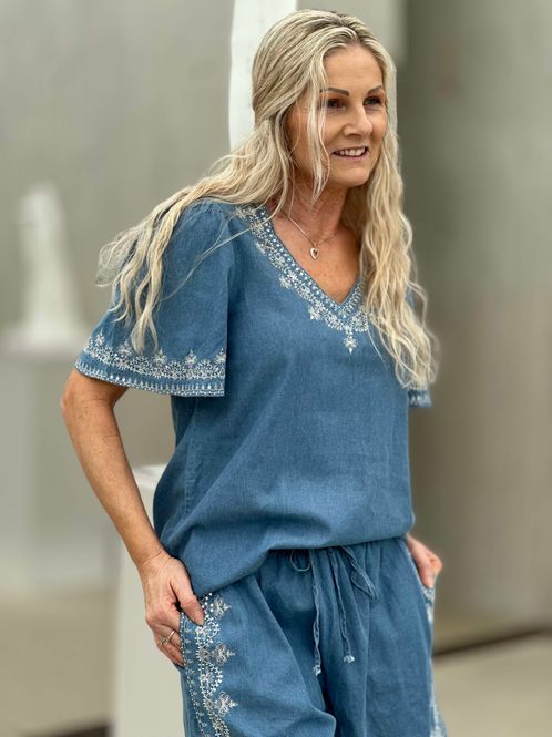 Hovedbilde Tarina Denim Bluse
