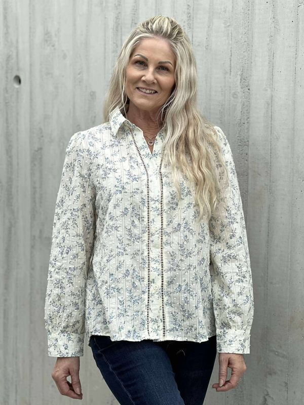 Larina Bluse Blå