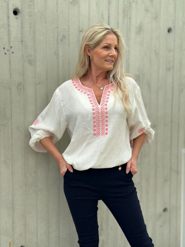 Linora Bluse Lys Rosa