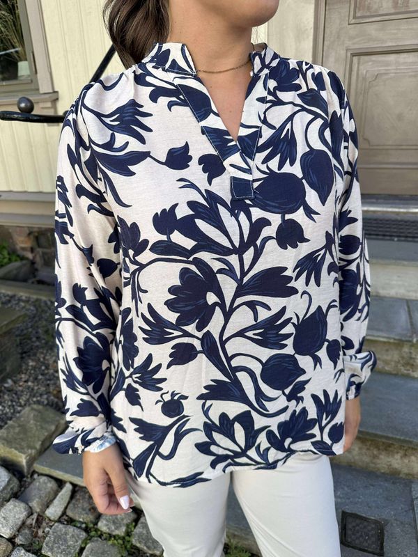 Lara Bluse Marine Blå