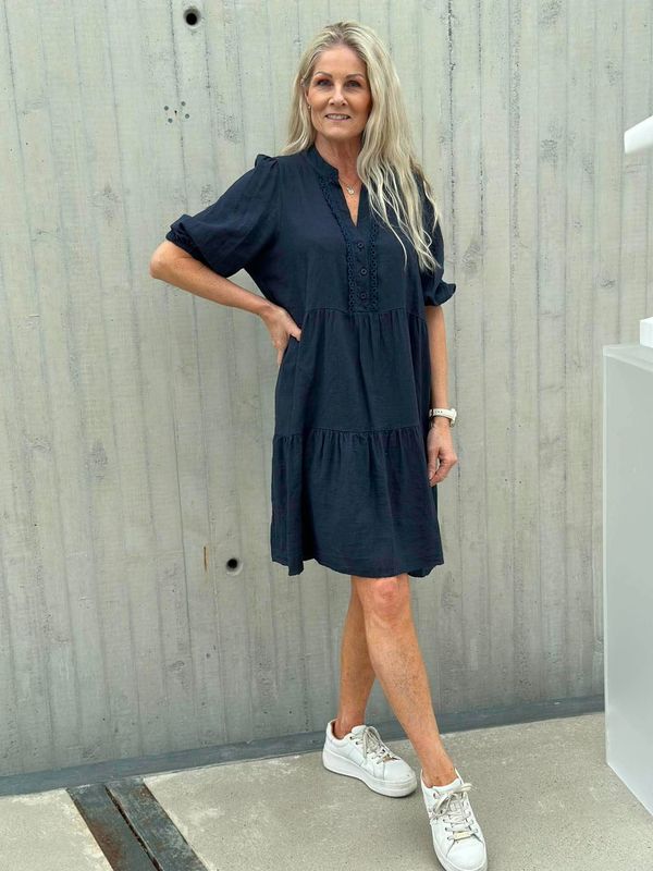 Pia Kjole Marine Blå