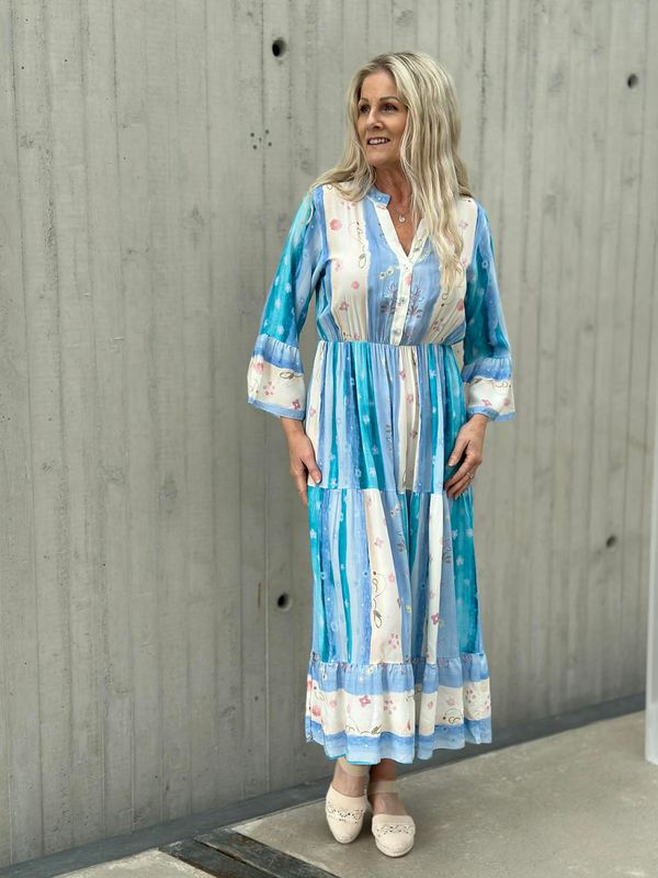 Amina Kjole Lys Blå