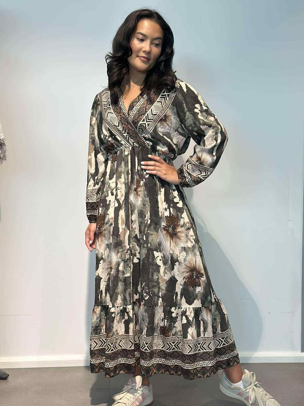 Zahra Kjole Khaki Grønn