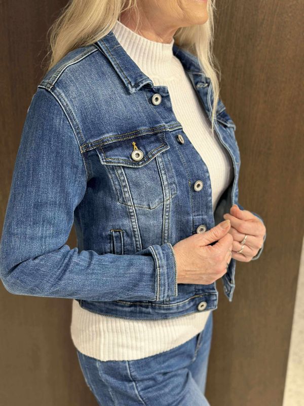 Mørk Denim Jakke