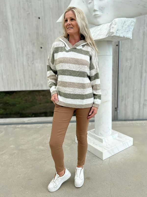 Kira Hettegenser Khaki Grønn