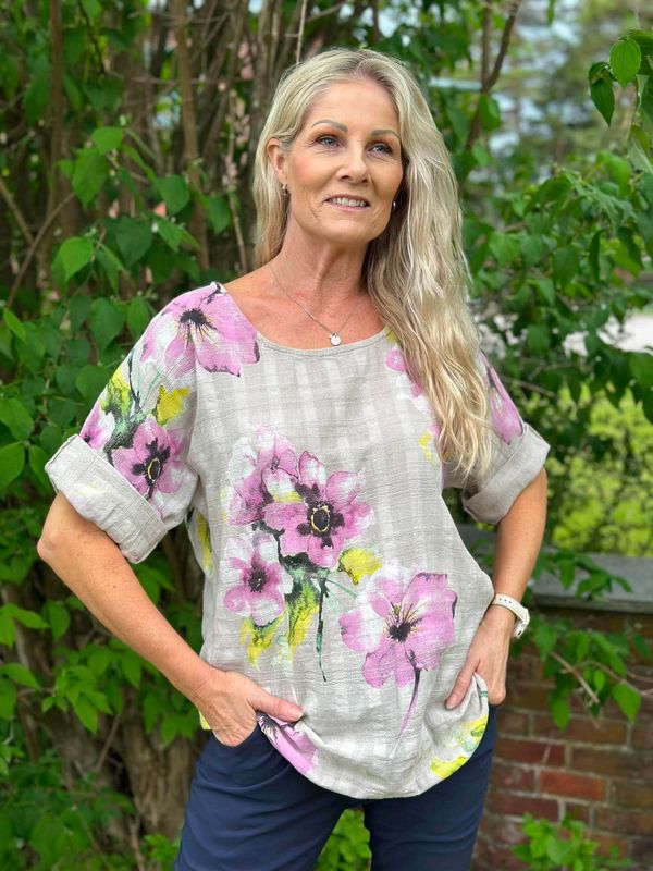 Linda Flora Bluse Beige