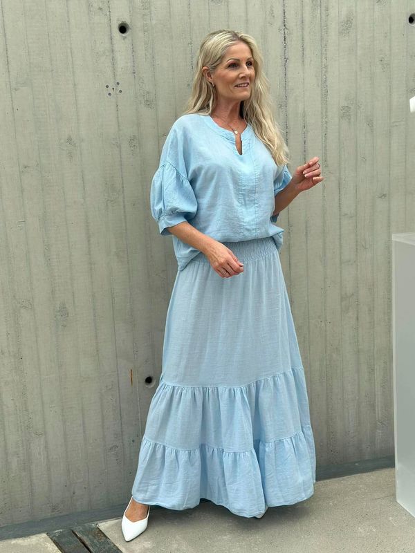Una Bluse Lys Blå