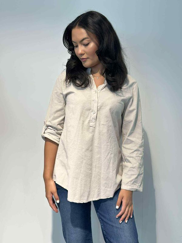 Cord Skjortebluse Beige