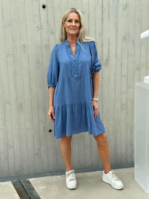 Pia Kjole Jeans Blå