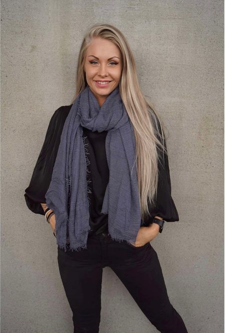 Hovedbilde Viskose Skjerf Jeans Blå